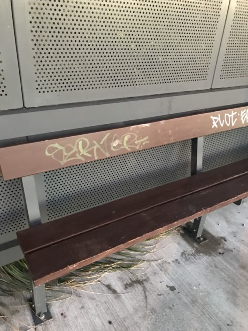 The photograph attached to this graffiti report