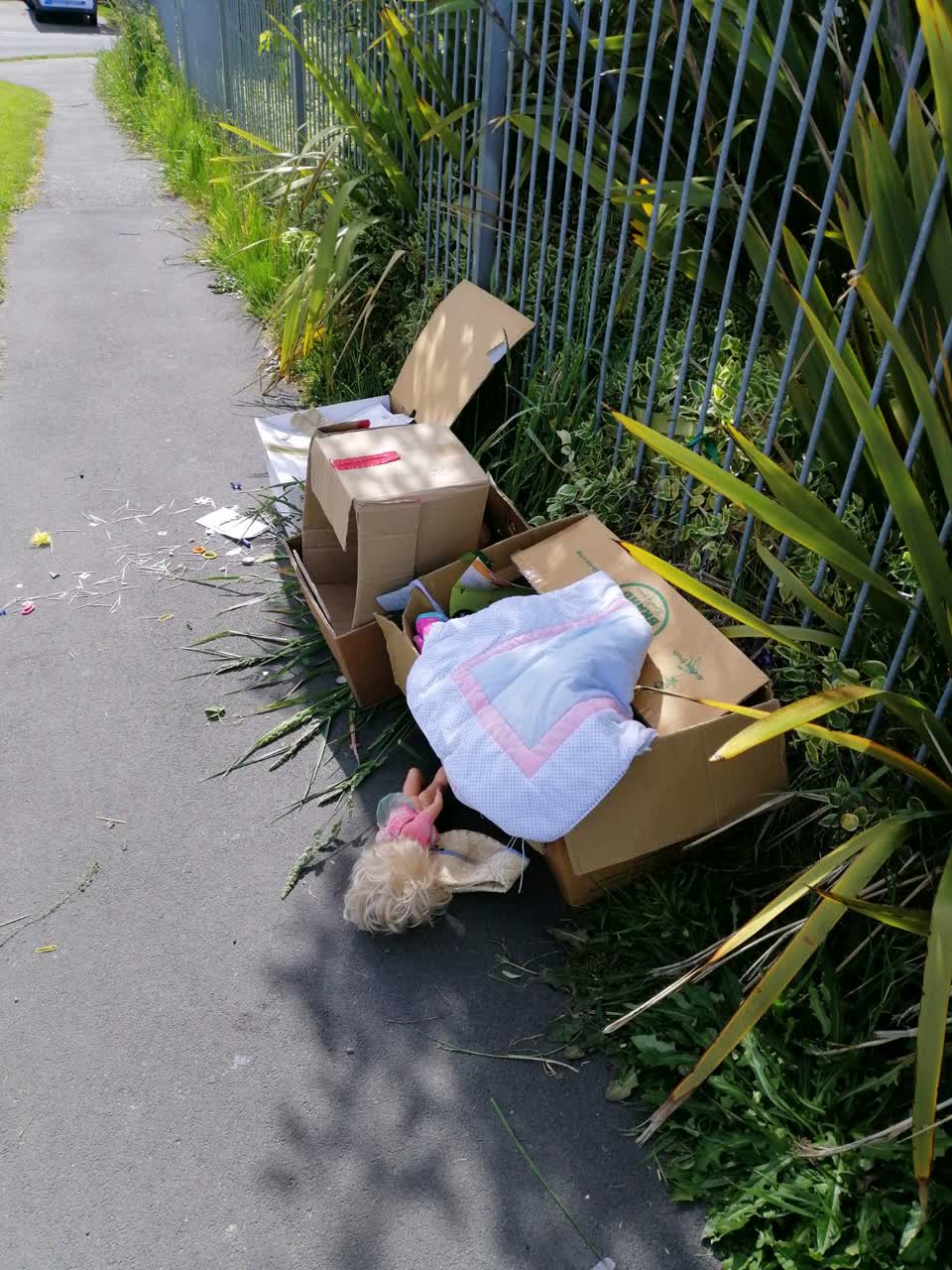 The photograph attached to this rubbish/recycling report