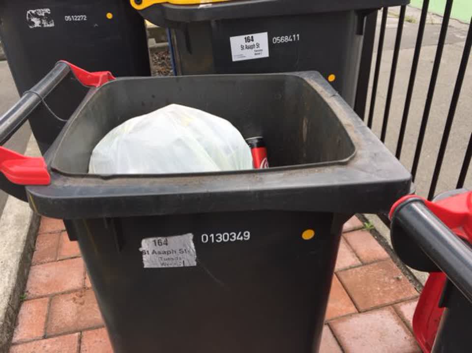 The photograph attached to this rubbish/recycling report