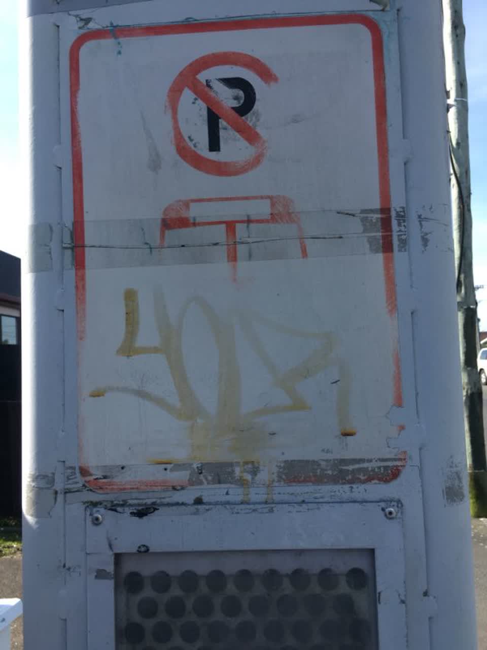 The photograph attached to this graffiti report