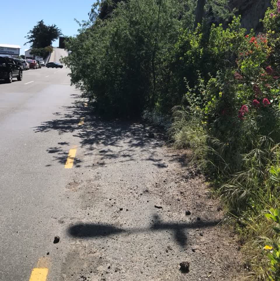 The photograph attached to this roading/streets report