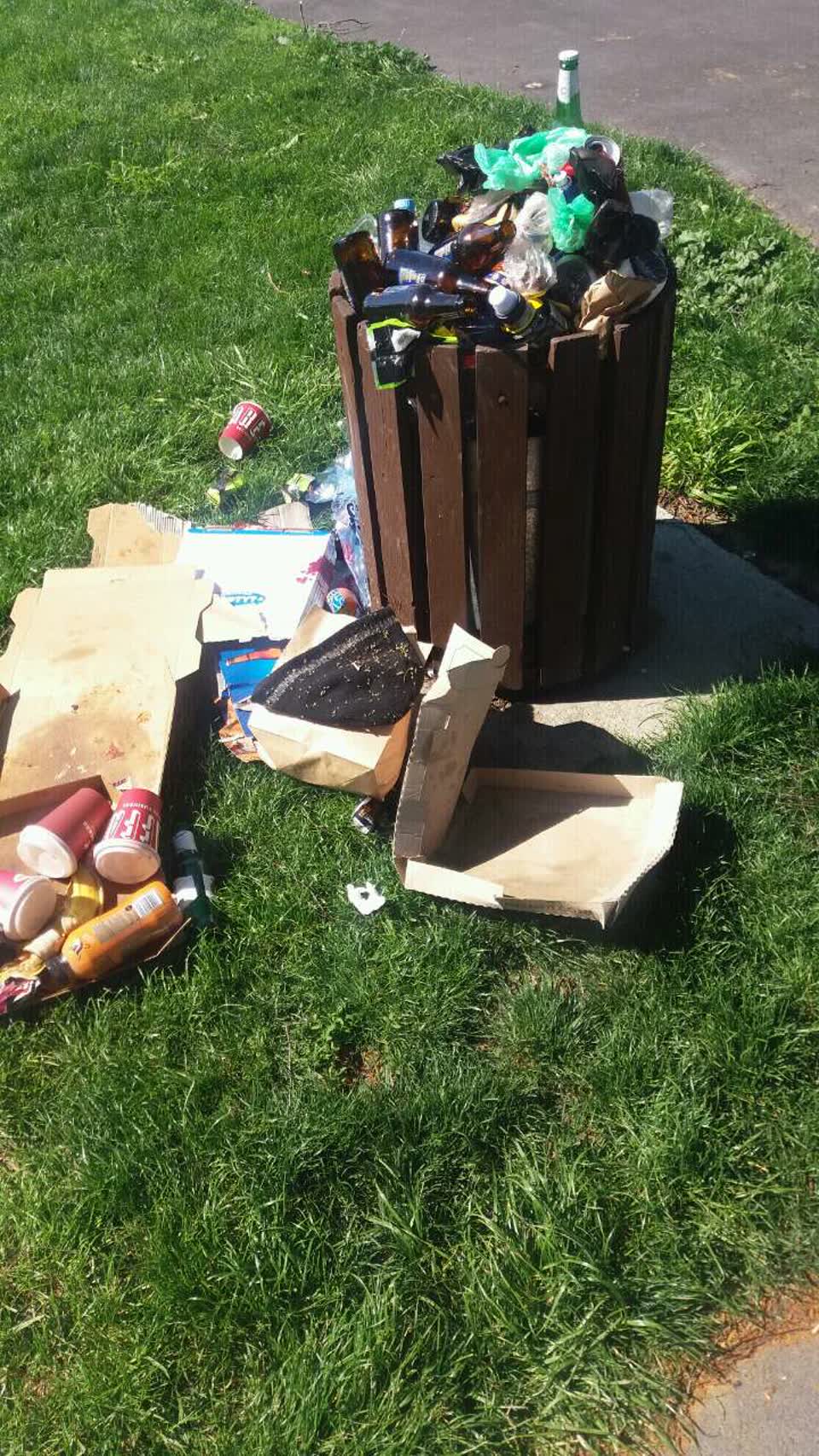 The photograph attached to this rubbish/recycling report