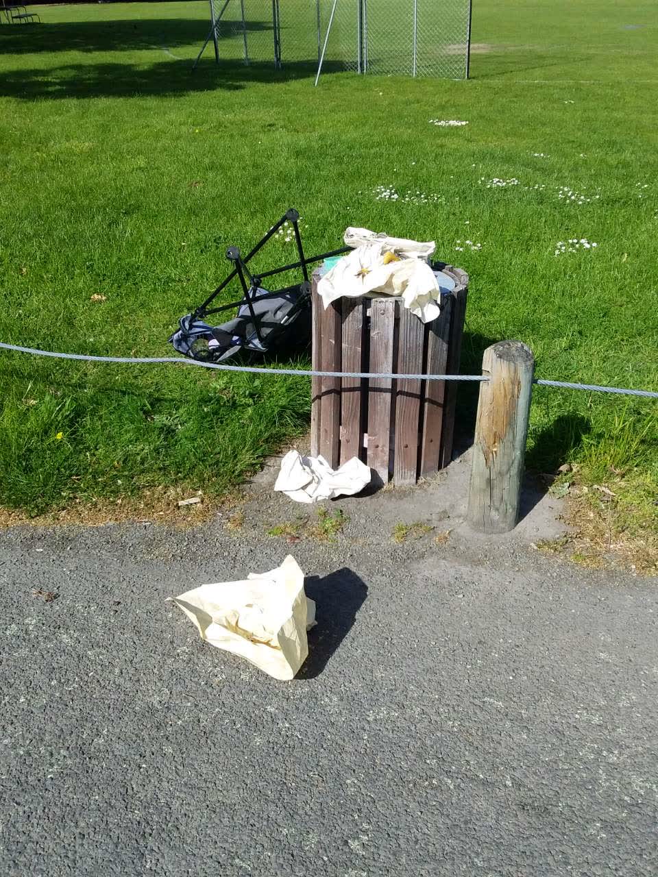 The photograph attached to this rubbish/recycling report