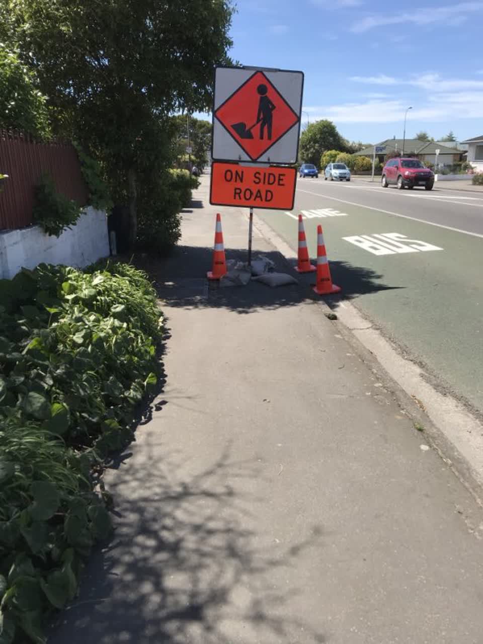 The photograph attached to this roading/streets report