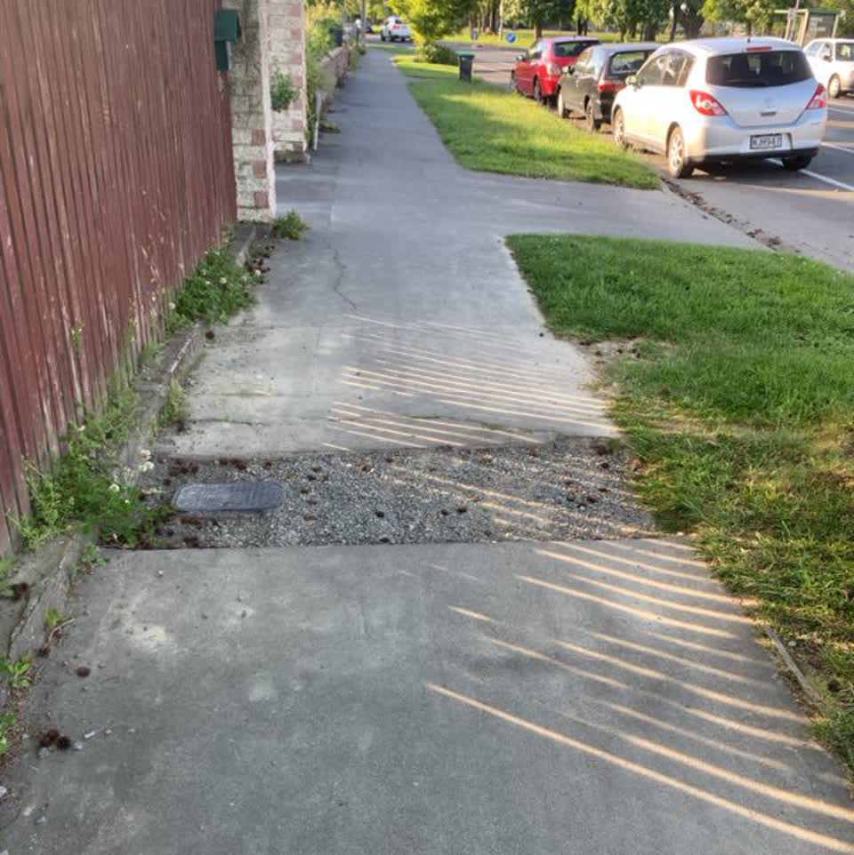 The photograph attached to this roading/streets report