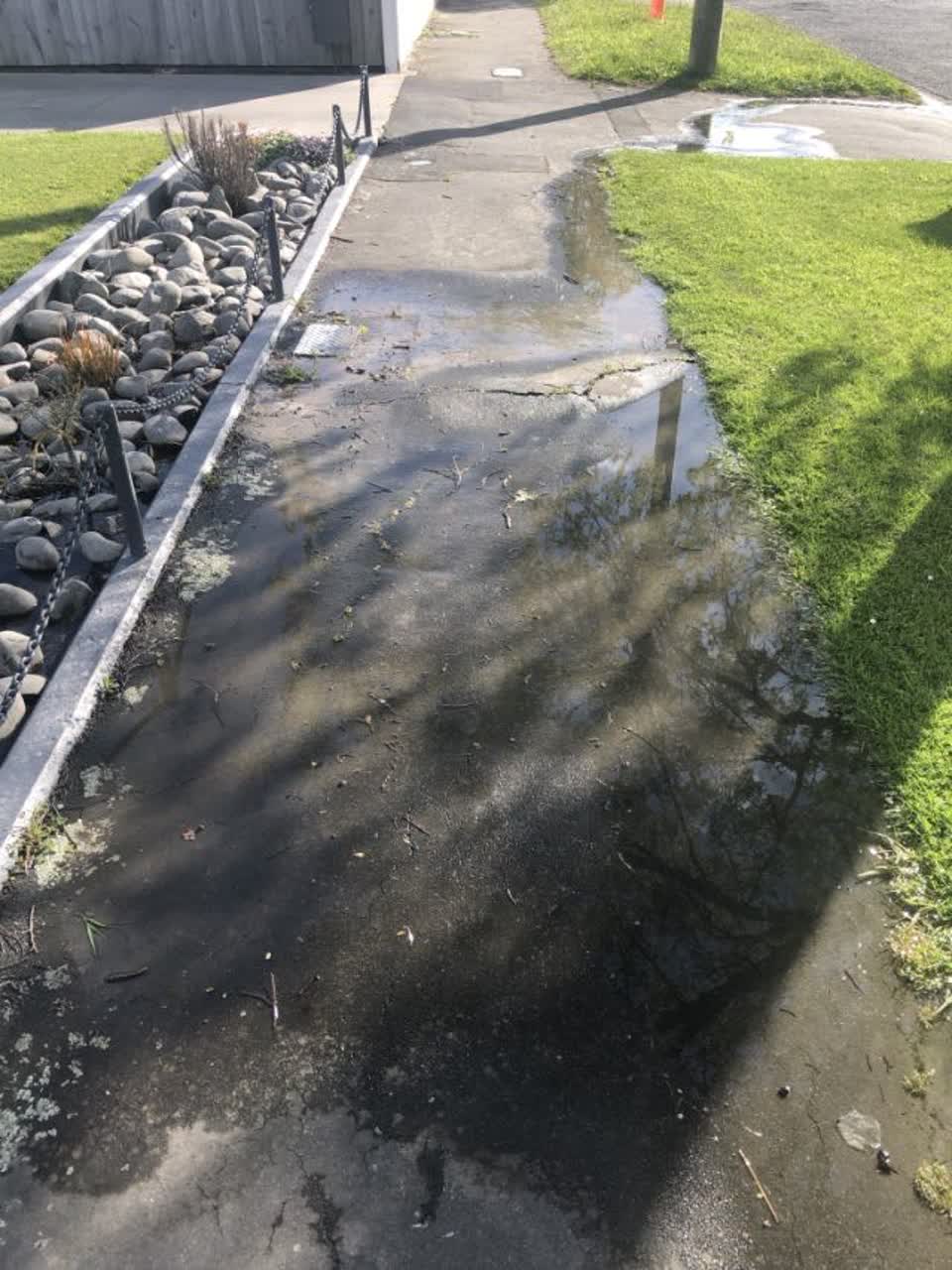 The photograph attached to this flooding report