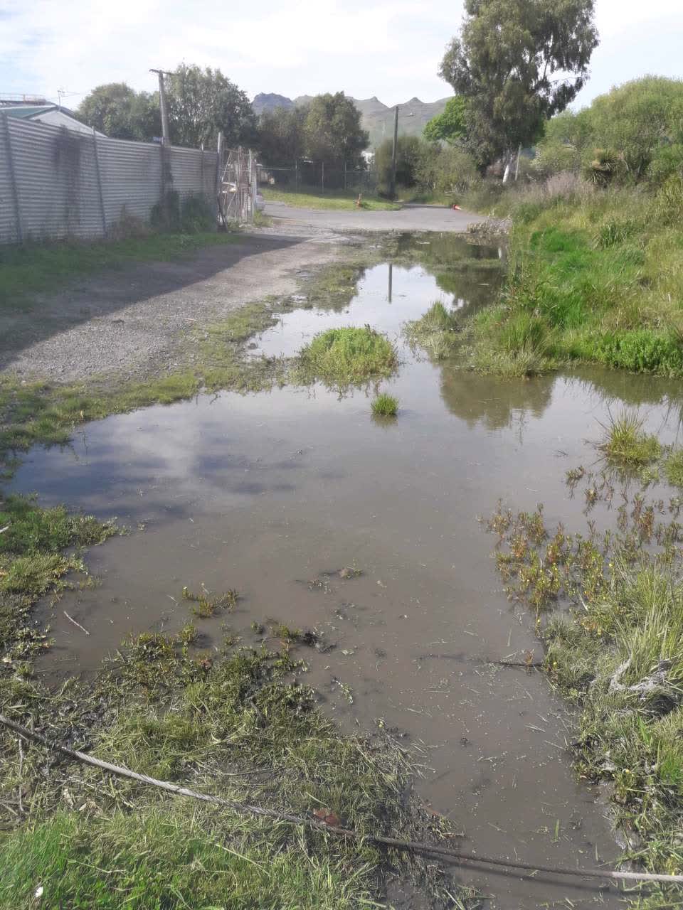 The photograph attached to this flooding report