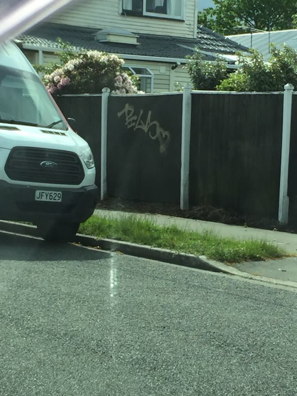 The photograph attached to this graffiti report