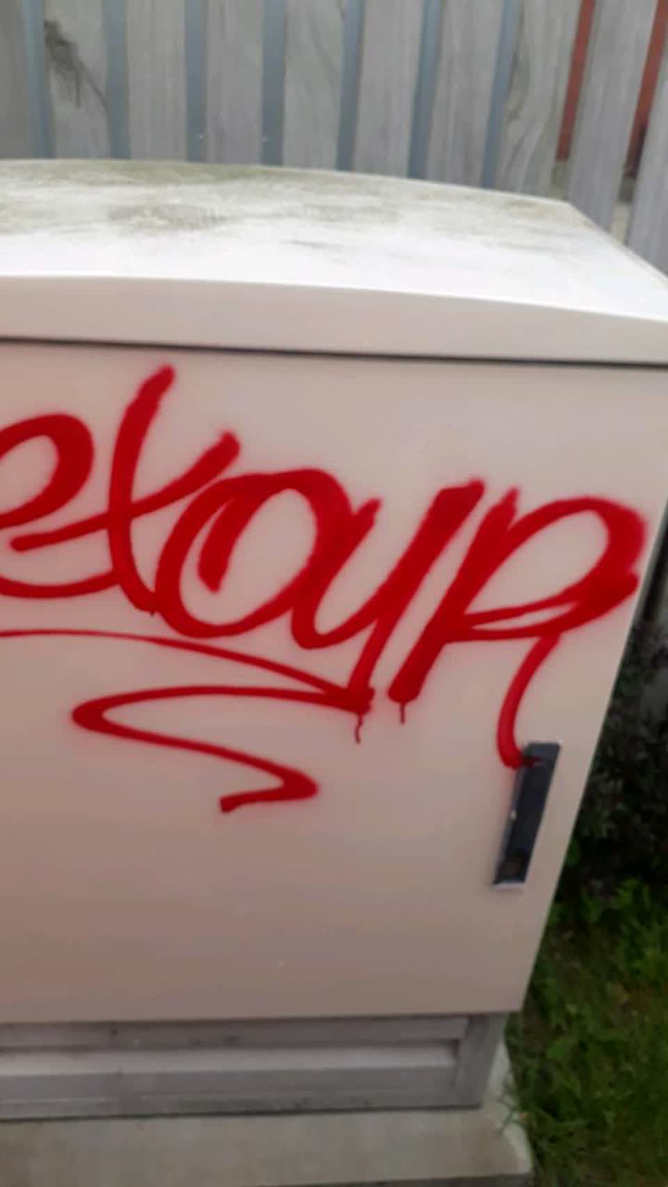 The photograph attached to this graffiti report