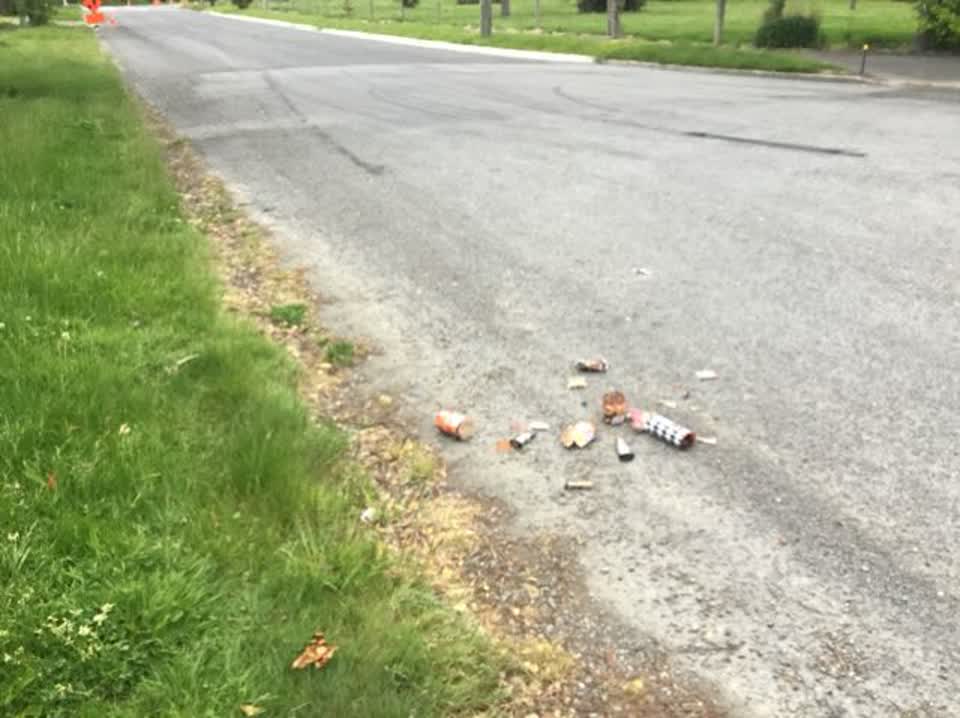 The photograph attached to this rubbish/recycling report