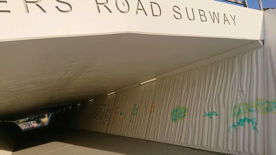 The photograph attached to this graffiti report