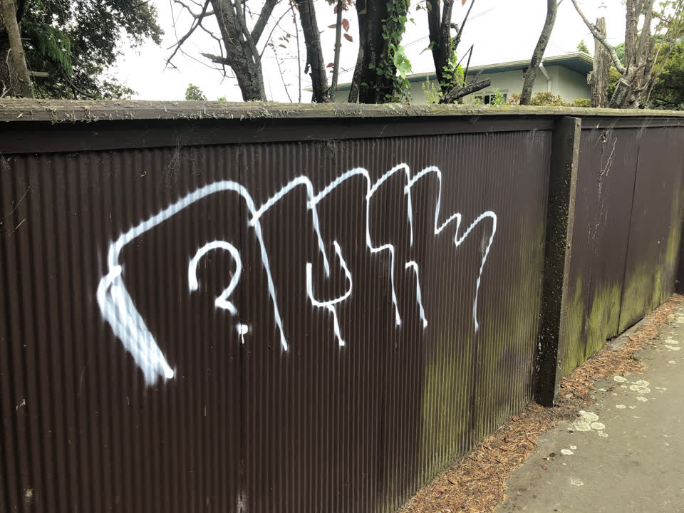 The photograph attached to this graffiti report