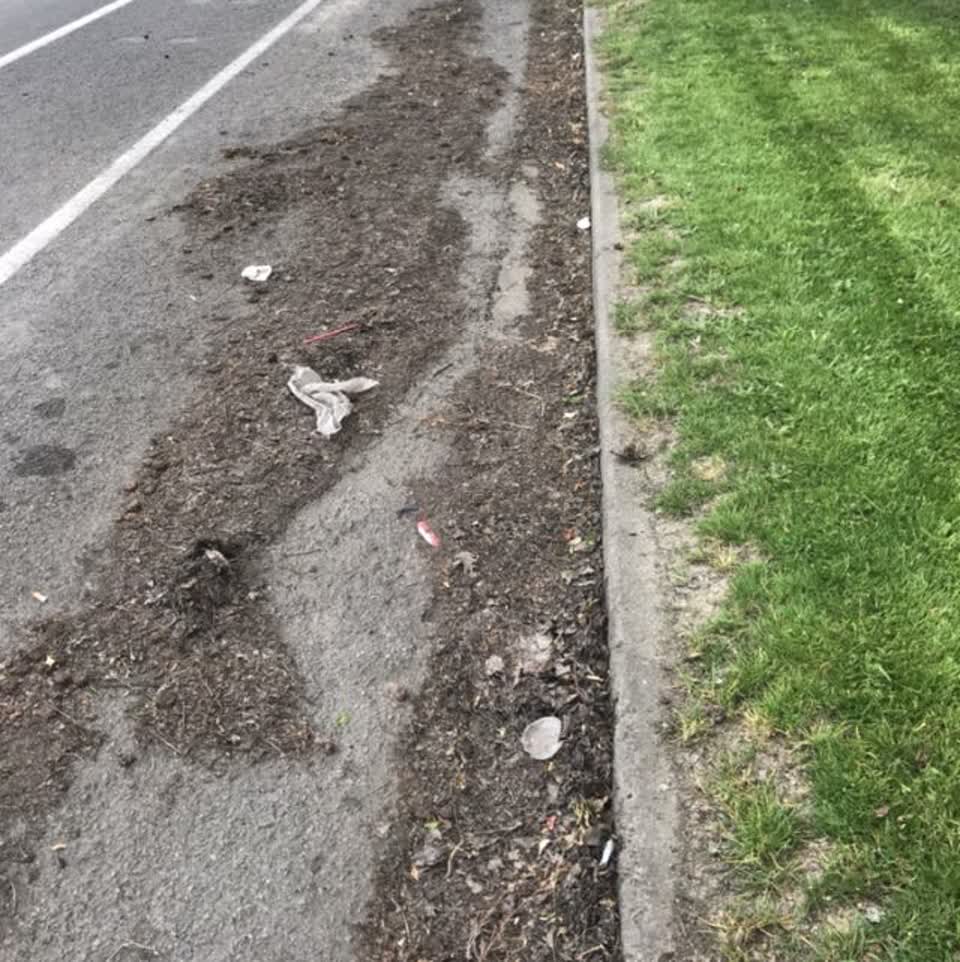 The photograph attached to this roading/streets report