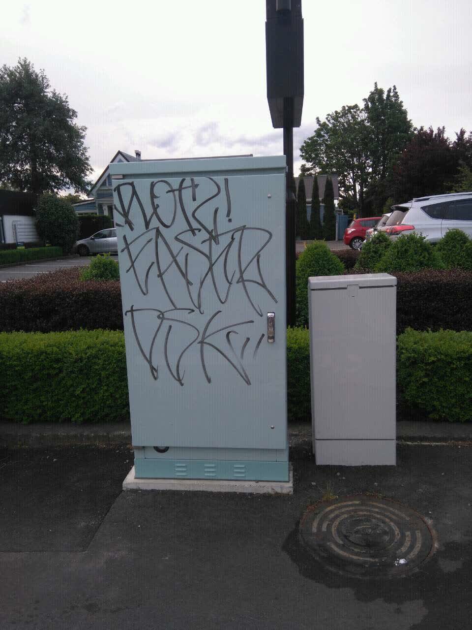 The photograph attached to this graffiti report
