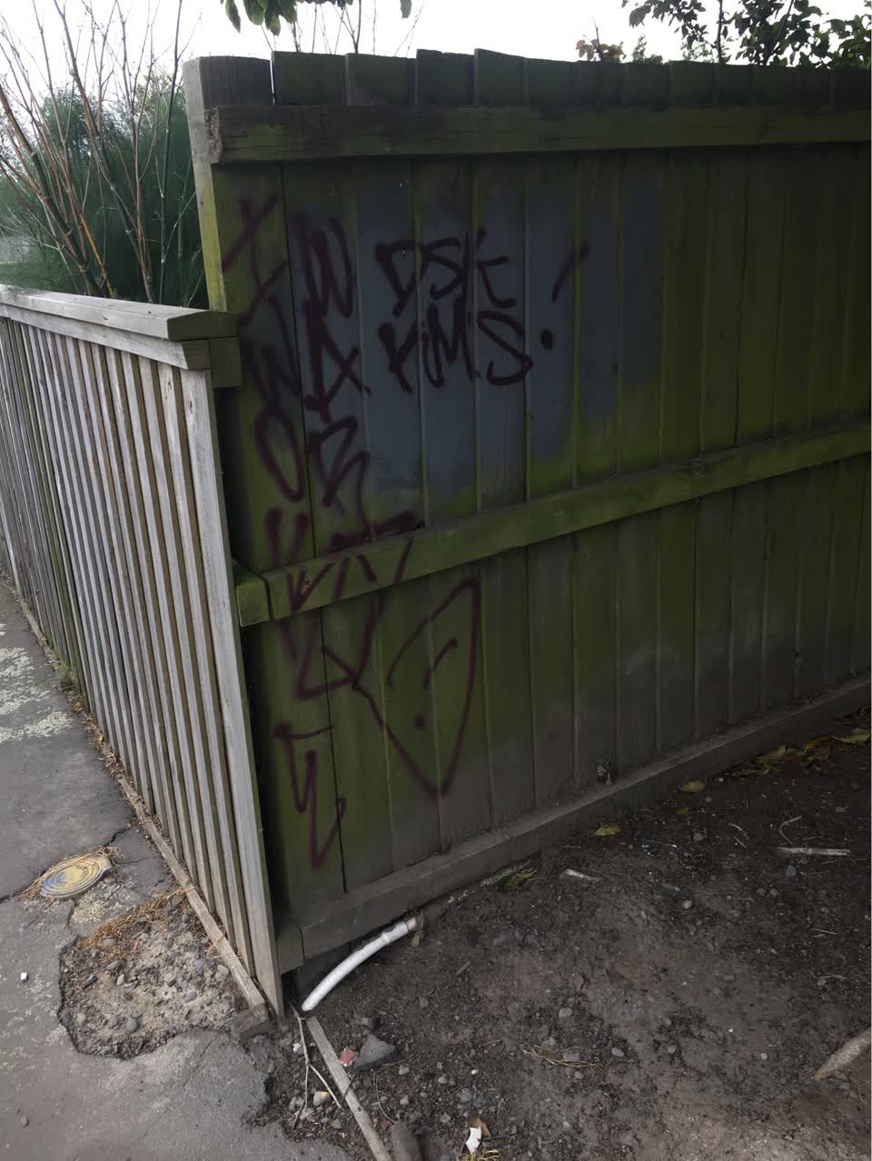 The photograph attached to this graffiti report