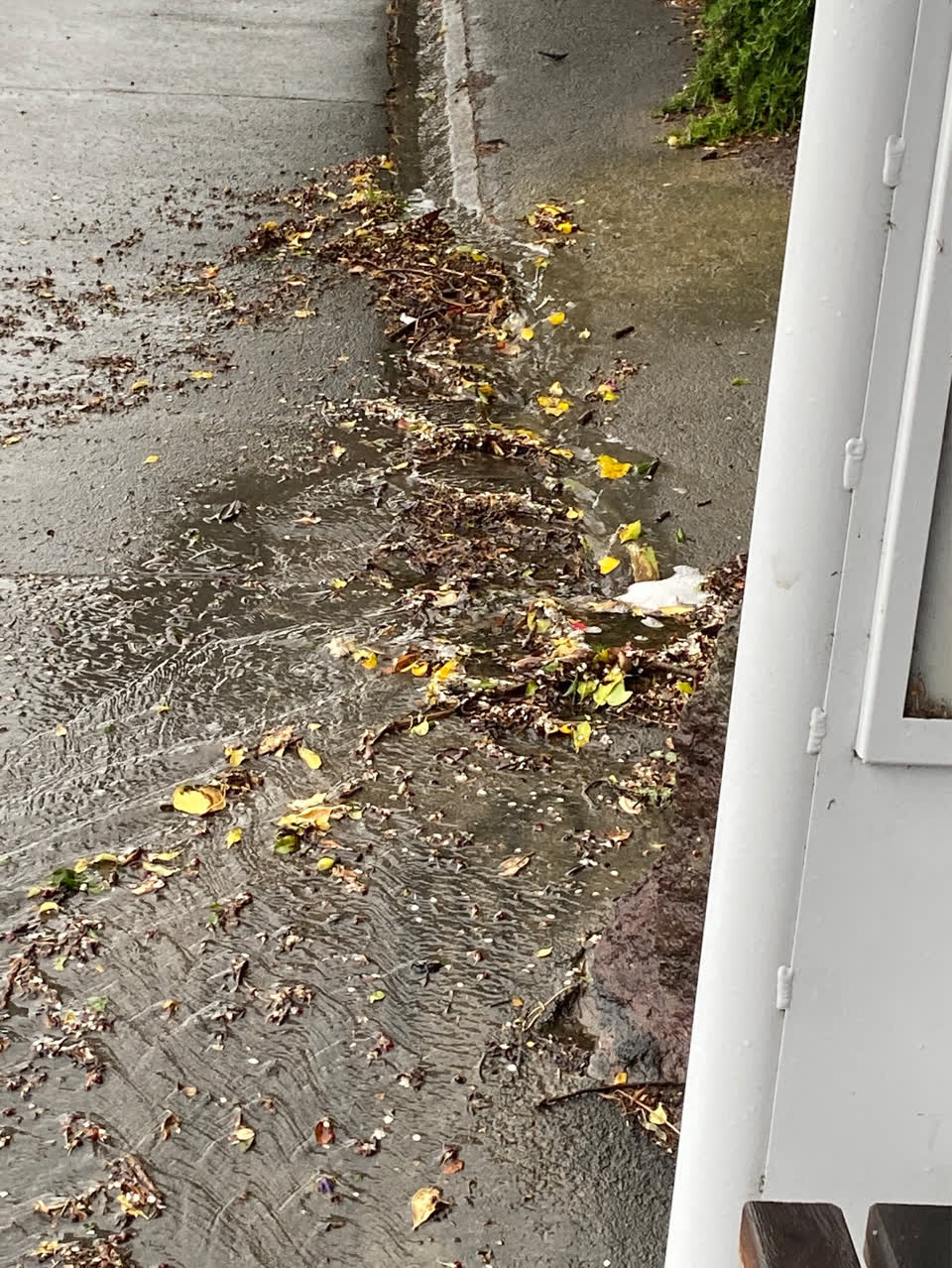 The photograph attached to this flooding report