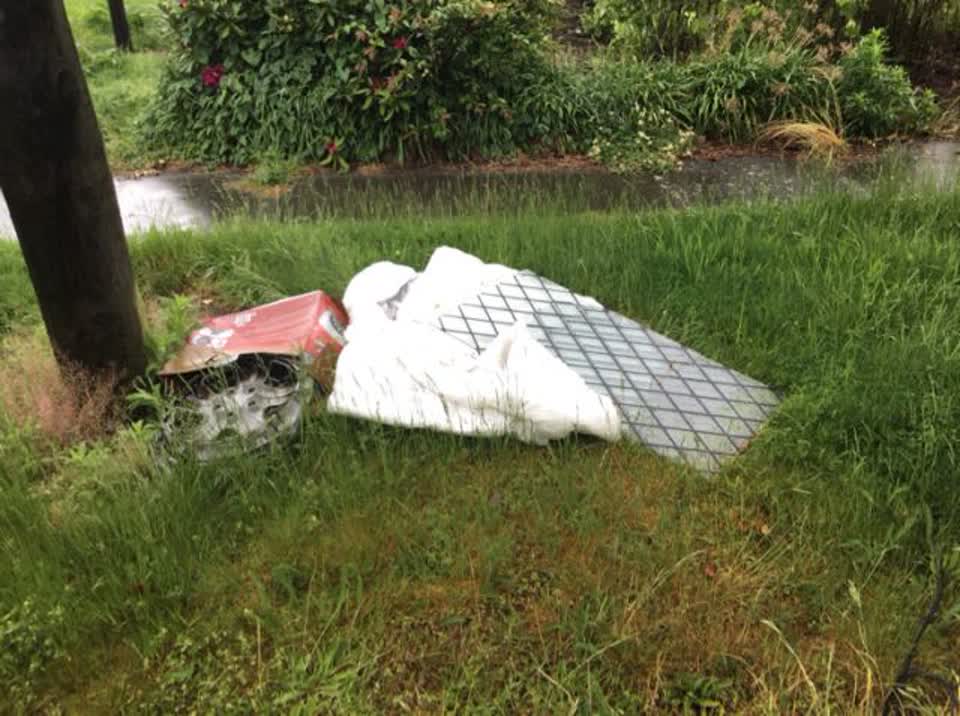The photograph attached to this rubbish/recycling report