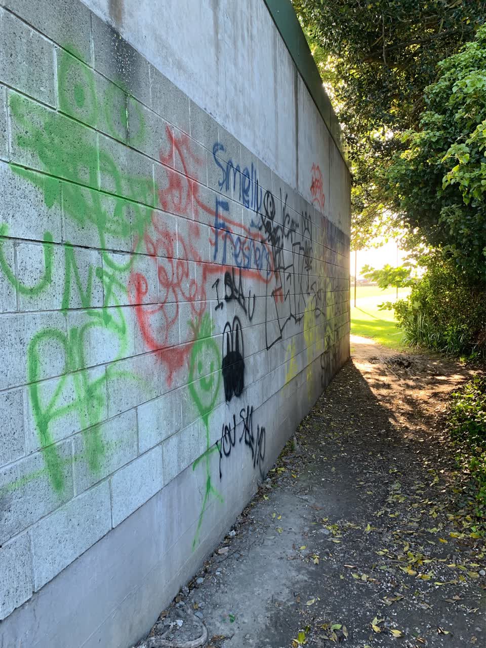 The photograph attached to this graffiti report