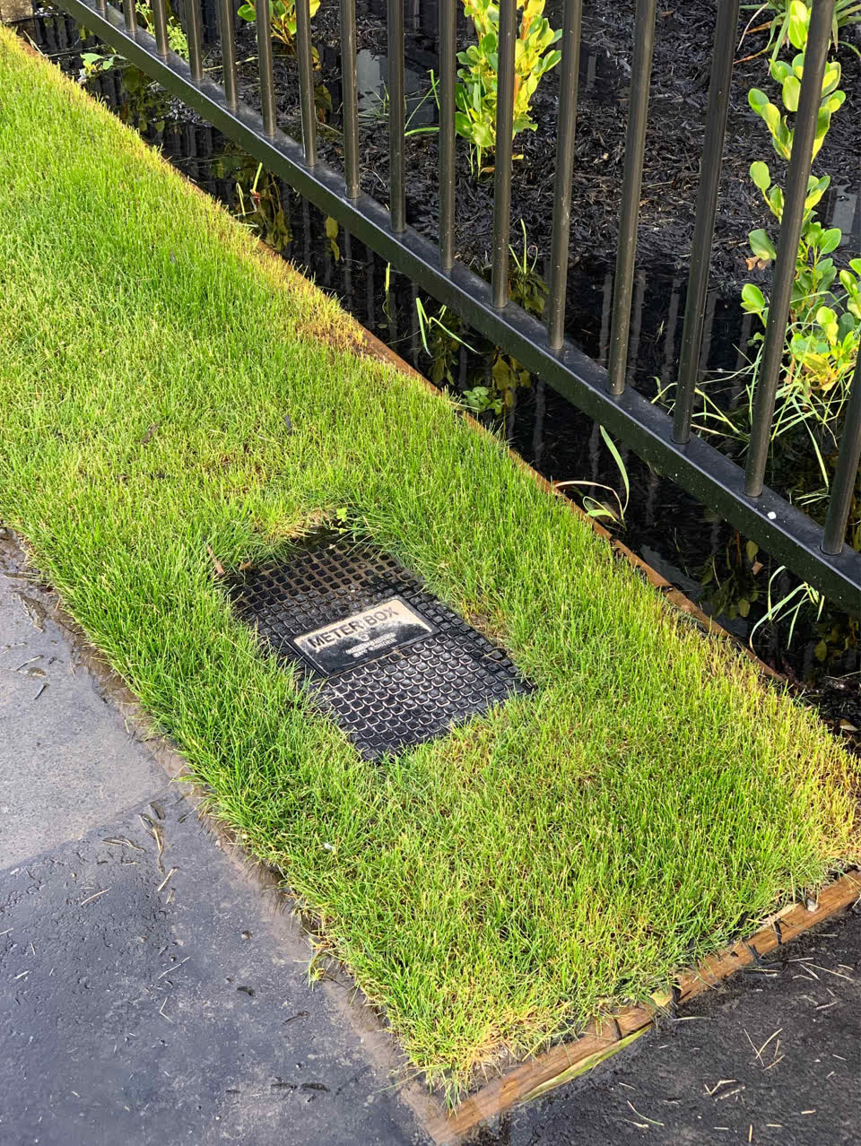 The photograph attached to this flooding report