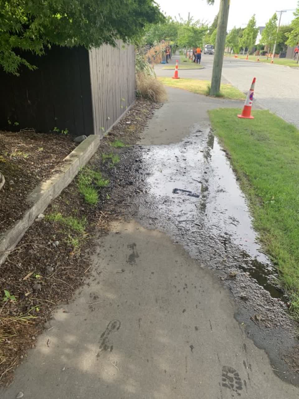 The photograph attached to this flooding report