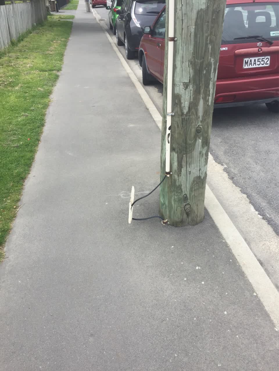 The photograph attached to this roading/streets report
