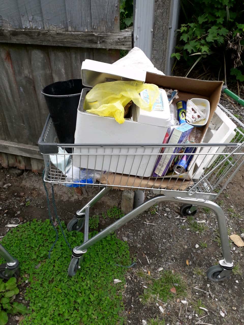 The photograph attached to this rubbish/recycling report