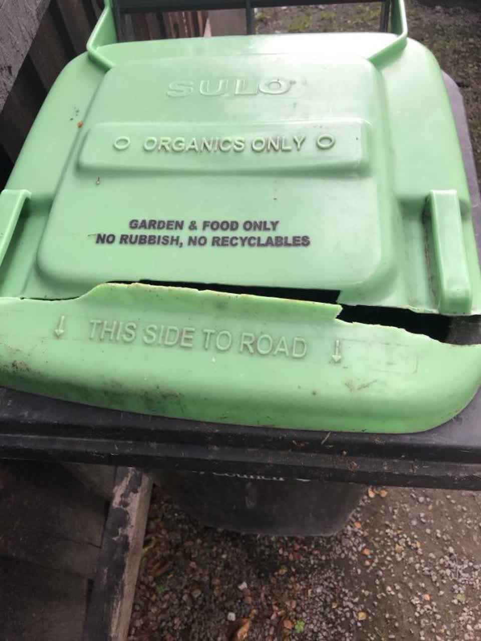 The photograph attached to this rubbish/recycling report