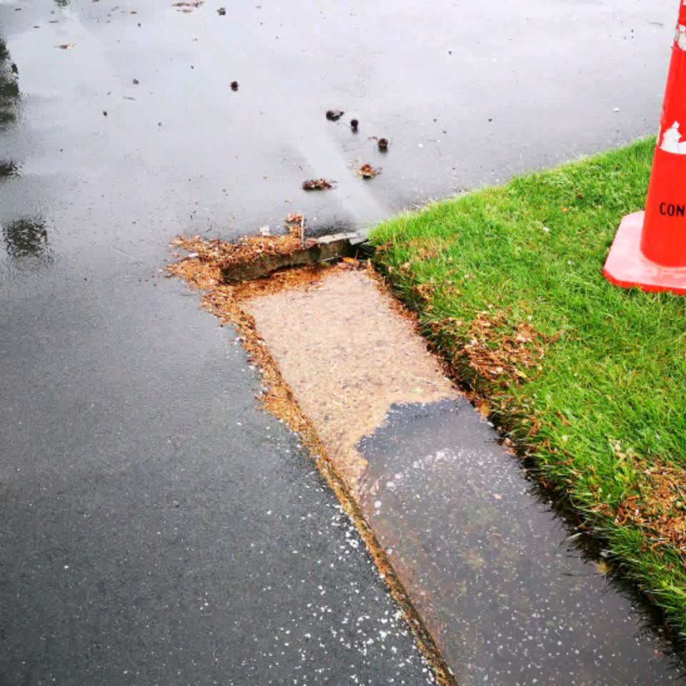 The photograph attached to this flooding report