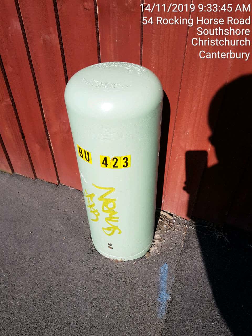 The photograph attached to this graffiti report