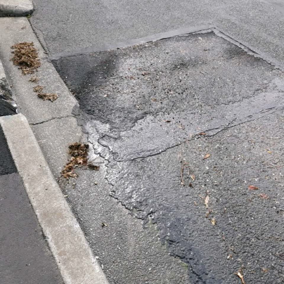 The photograph attached to this roading/streets report