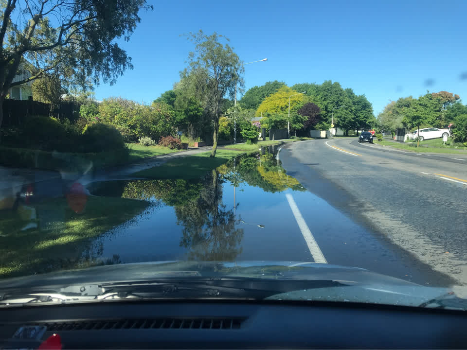 The photograph attached to this flooding report