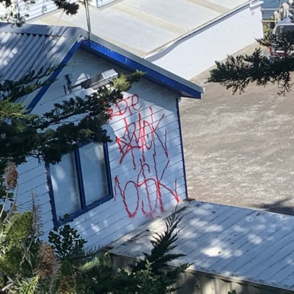 The photograph attached to this graffiti report