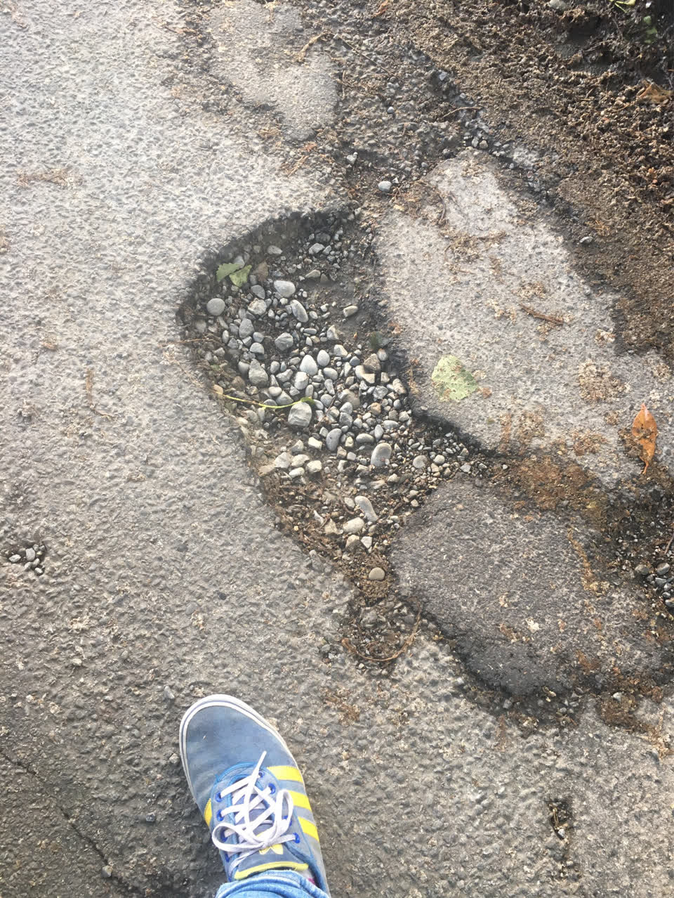 The photograph attached to this roading/streets report