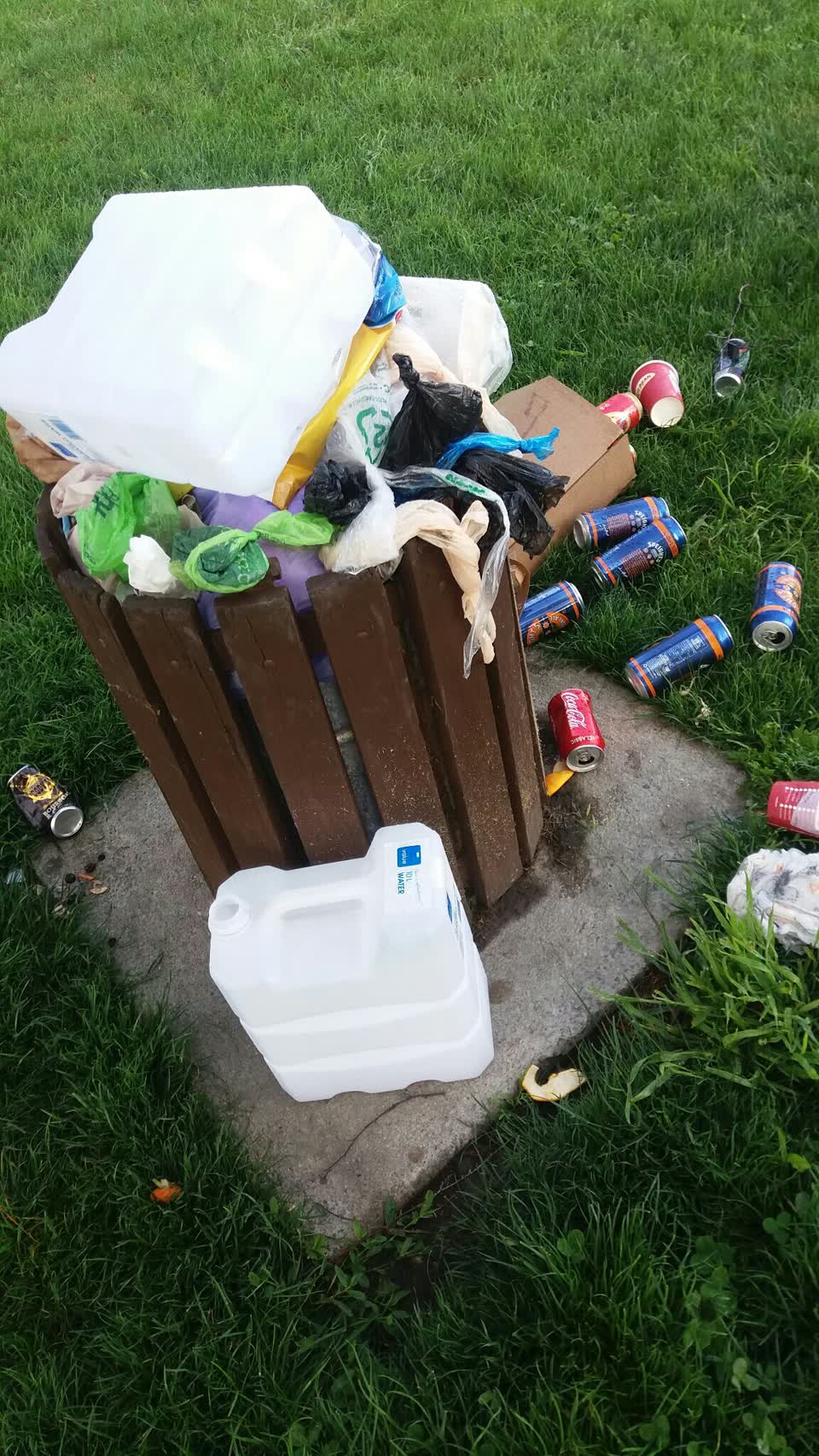 The photograph attached to this rubbish/recycling report