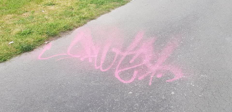 The photograph attached to this graffiti report