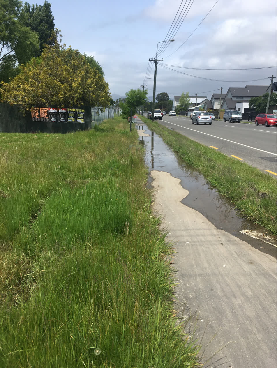 The photograph attached to this flooding report