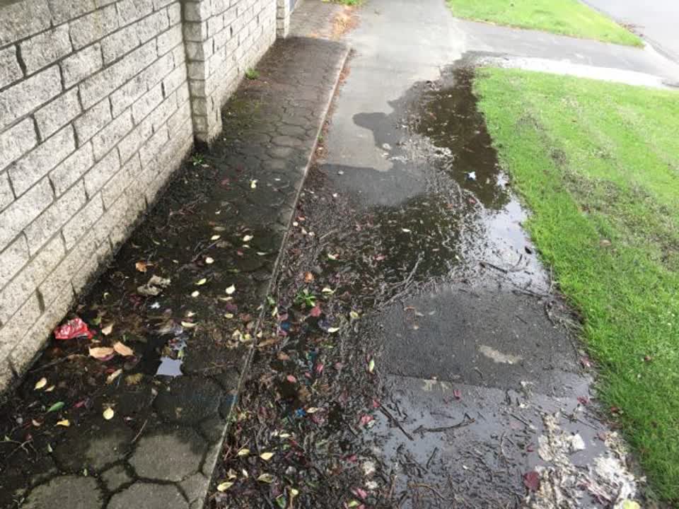 The photograph attached to this flooding report