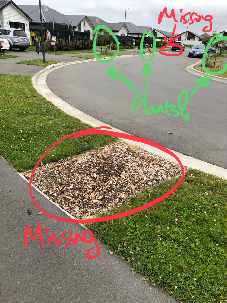 The photograph attached to this roading/streets report