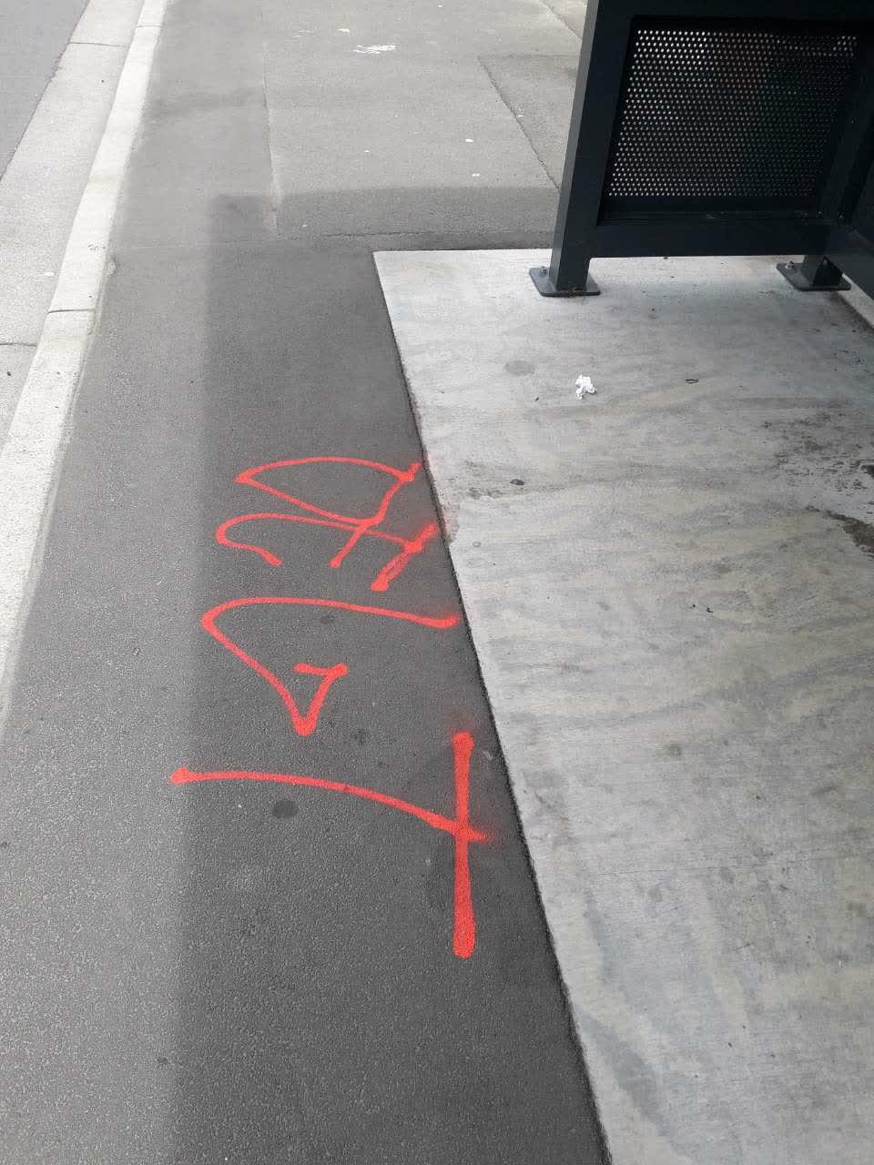 The photograph attached to this graffiti report