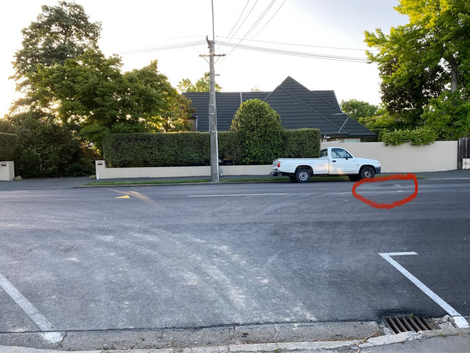 The photograph attached to this roading/streets report