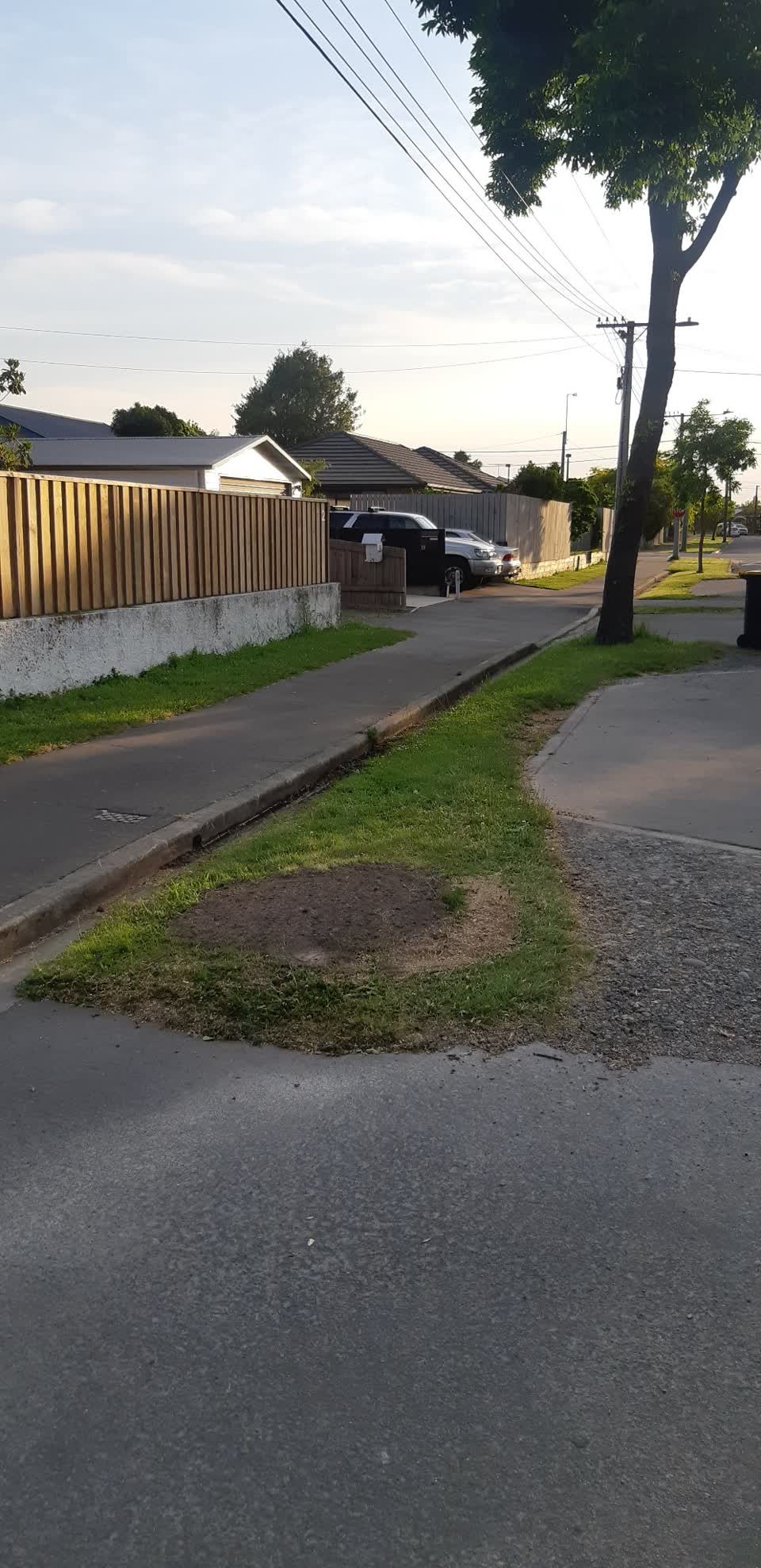 The photograph attached to this roading/streets report