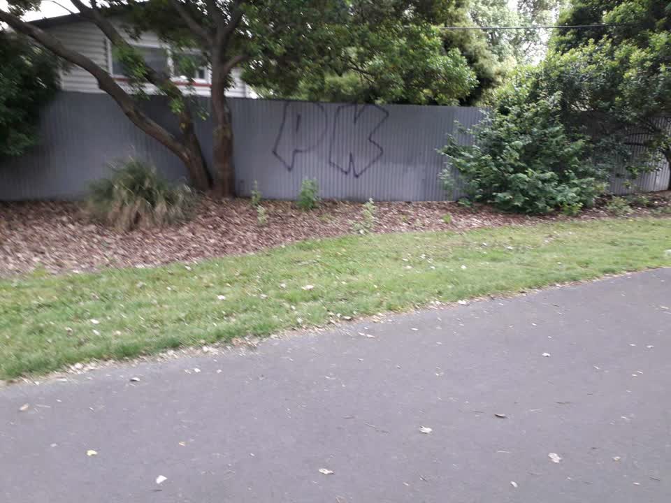 The photograph attached to this graffiti report
