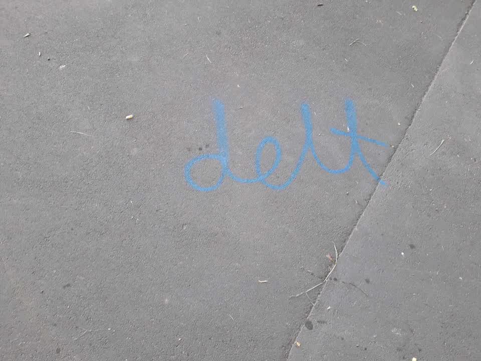 The photograph attached to this graffiti report