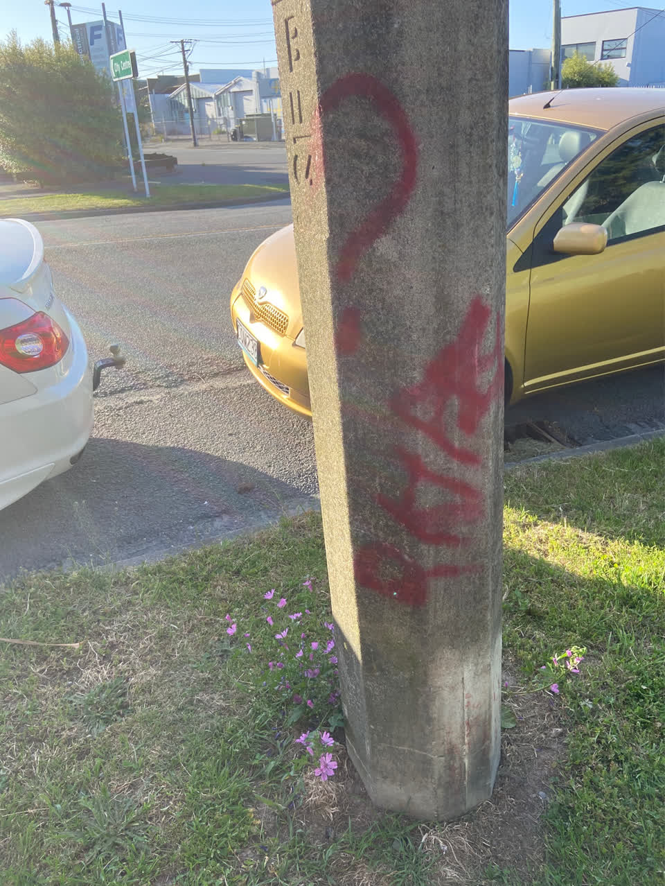 The photograph attached to this graffiti report