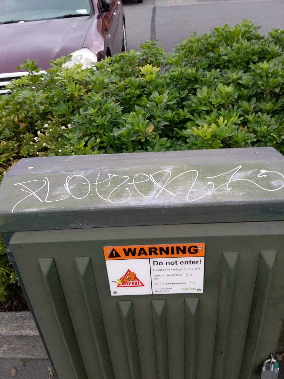 The photograph attached to this graffiti report