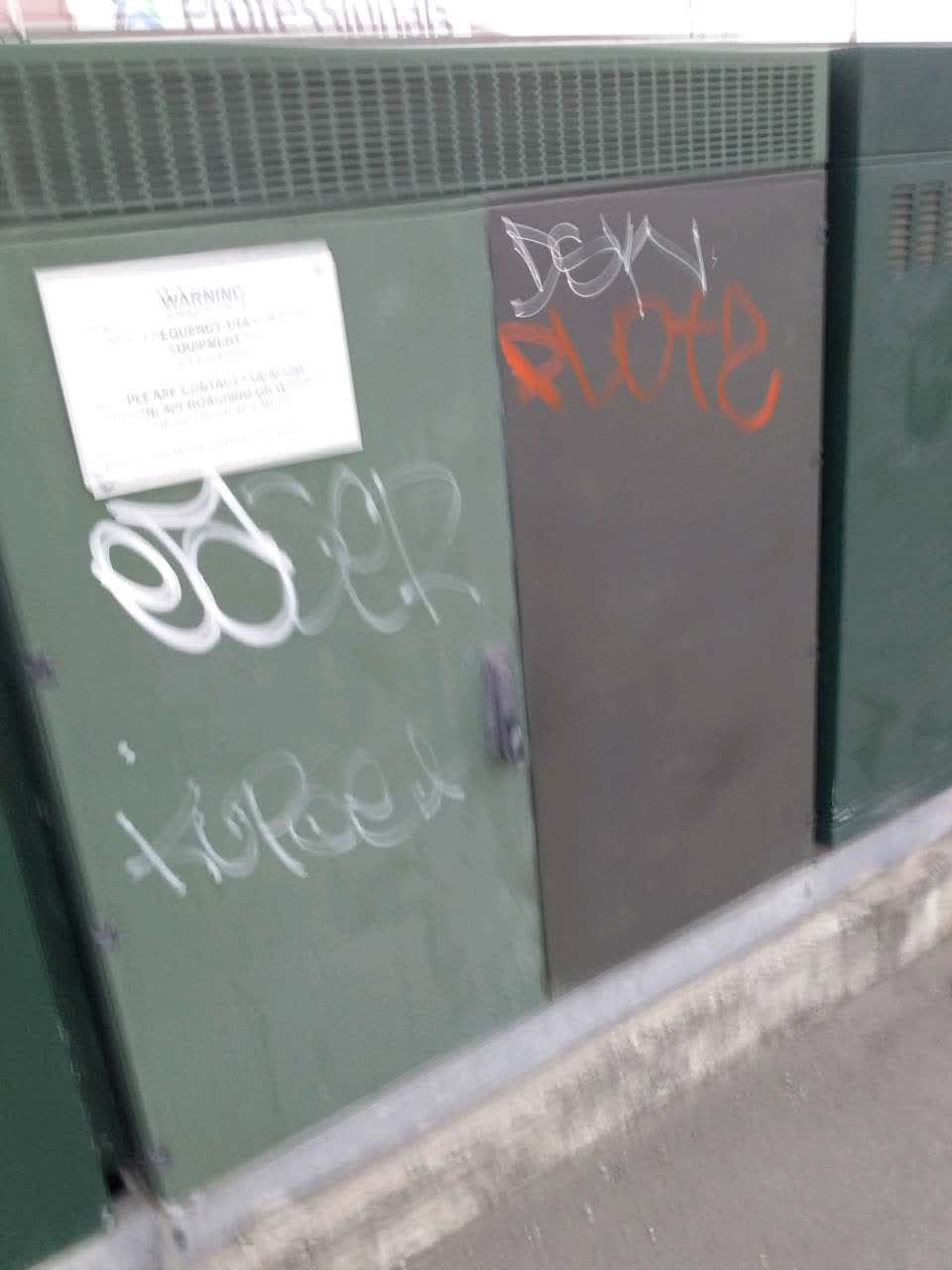 The photograph attached to this graffiti report