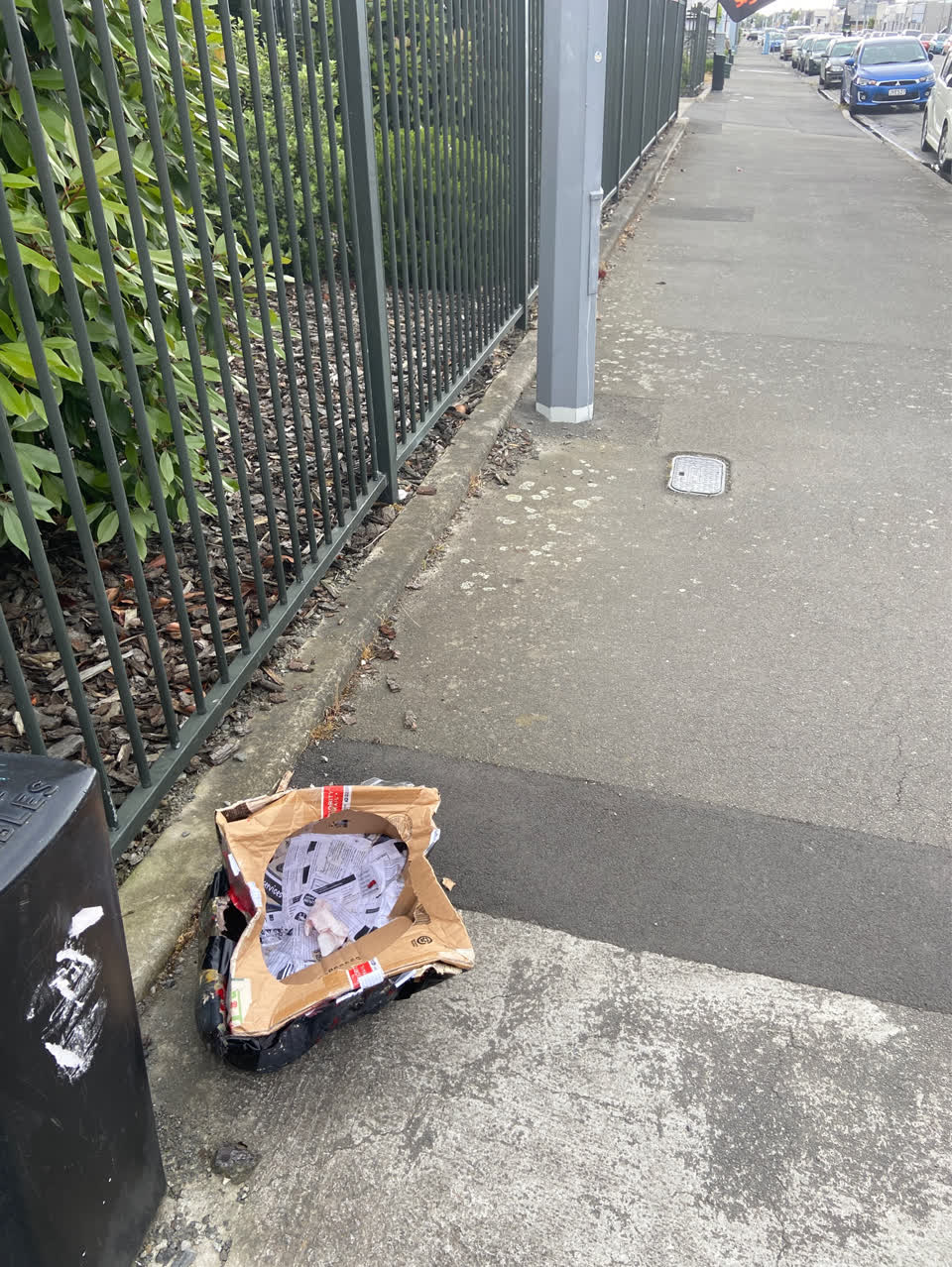 The photograph attached to this rubbish/recycling report