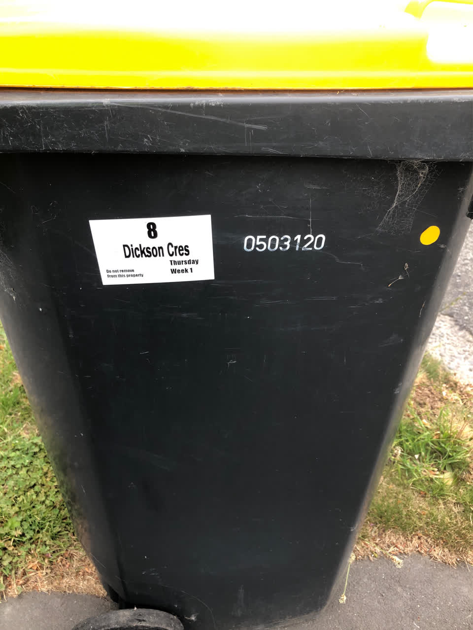 The photograph attached to this rubbish/recycling report