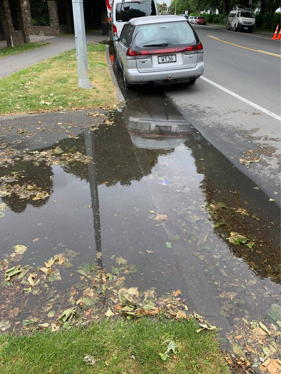 The photograph attached to this flooding report