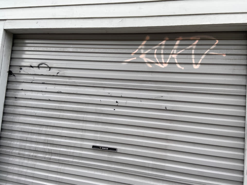 The photograph attached to this graffiti report